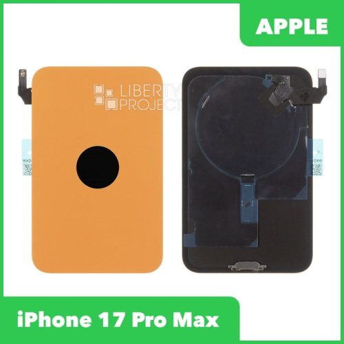 Задняя крышка для iPhone 17 Pro Max (Со Шлейфом оранжевый, MagSafe)
