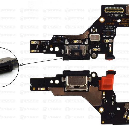 Нижняя плата Huawei P9 Plus (VIE-L29) с разъемом зарядки и микрофоном