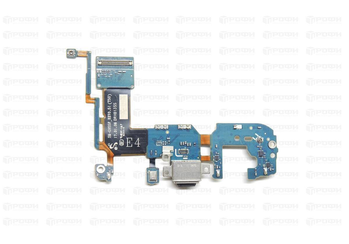 Шлейф Samsung G955F (S8 Plus) c разъемом зарядки/микрофон