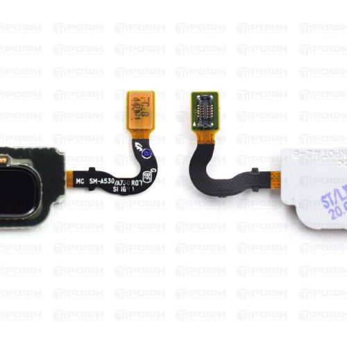 Кнопка HOME Samsung A530F/A730F (A8 2018/A8+ 2018) в сборе на шлейфе (черная)