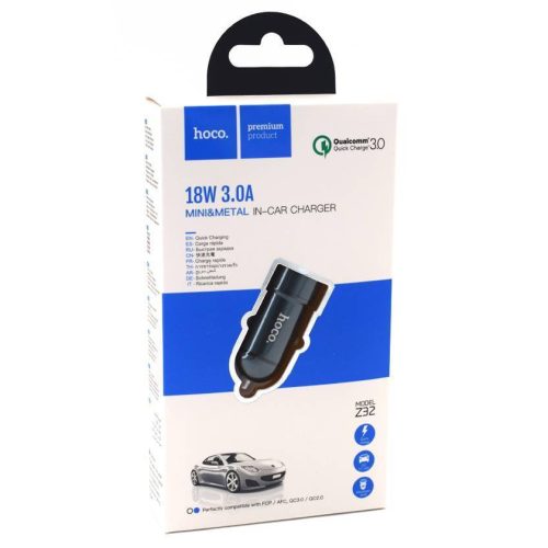 Автомобильное зарядное устройство Hoco Z32 QC3.0 серый 1 USB