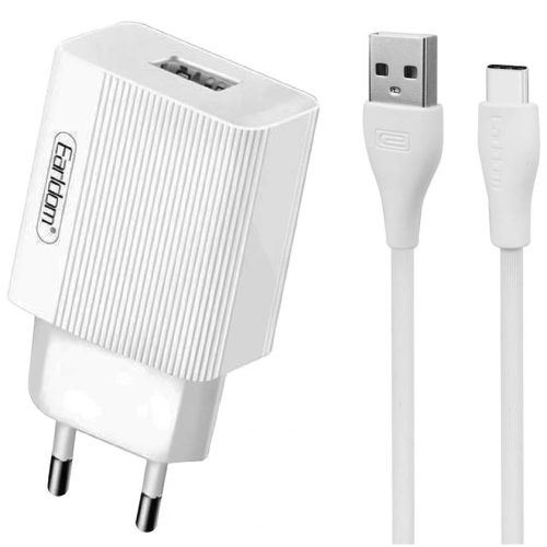 Зарядное устройство Earldom 2,1A+кабель Type-C fast charging ES-201C