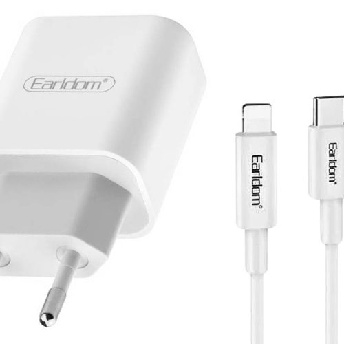 Зарядное устройство Earldom 18W+кабель iPhone fast charging KC23 PD-I