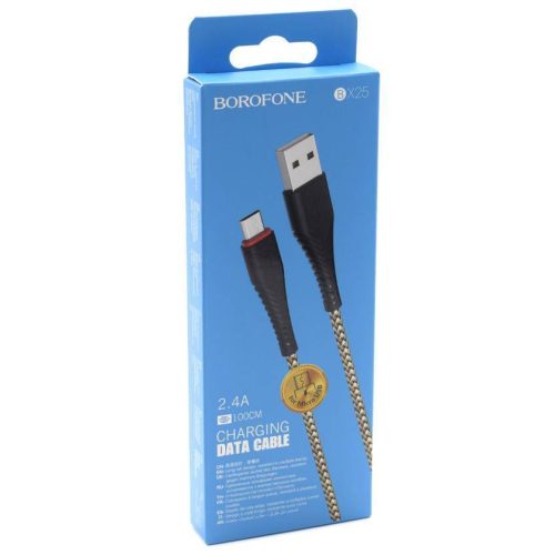 Кабель BOROFONE BX25 micro USB черный