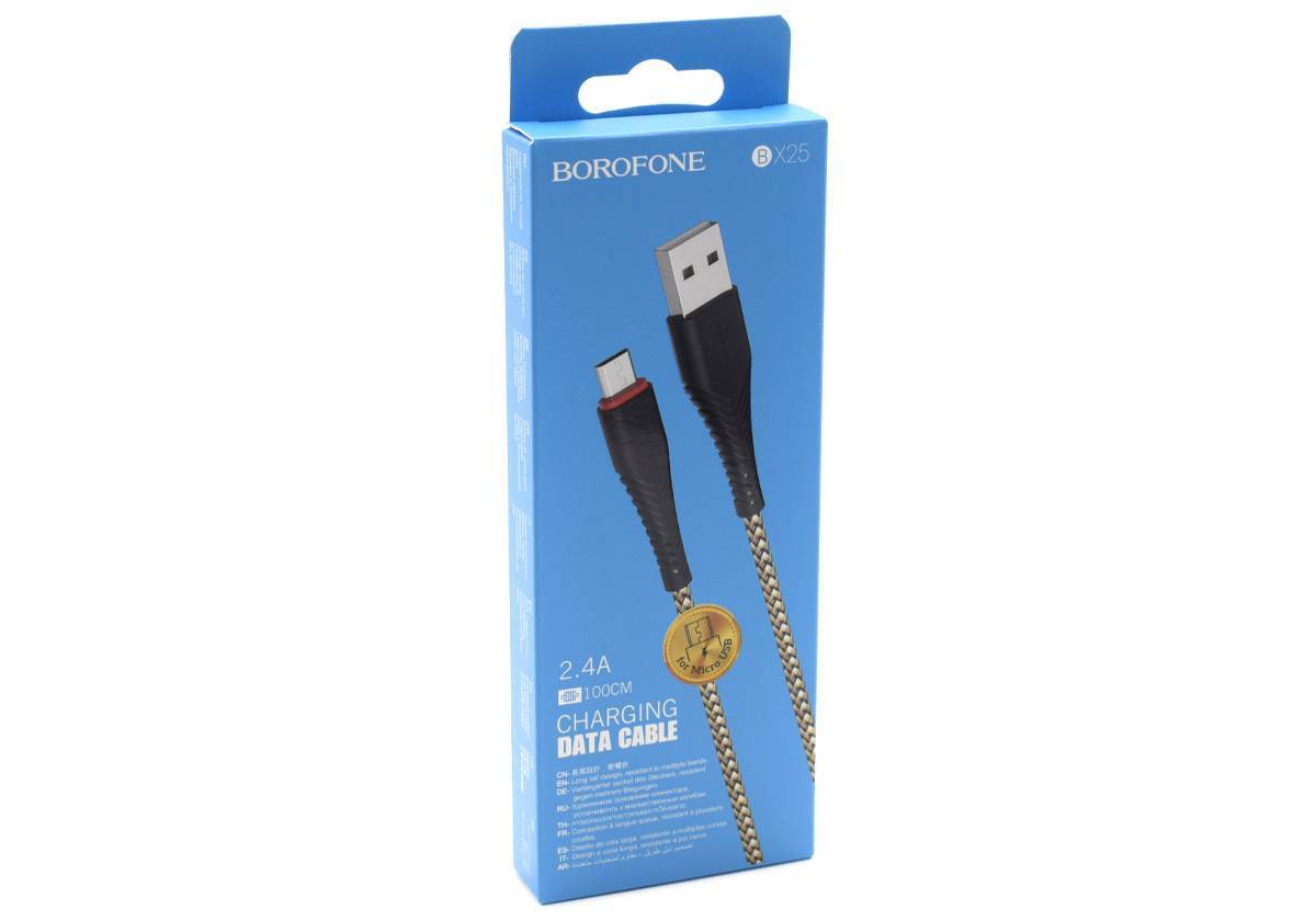 Кабель BOROFONE BX25 micro USB черный
