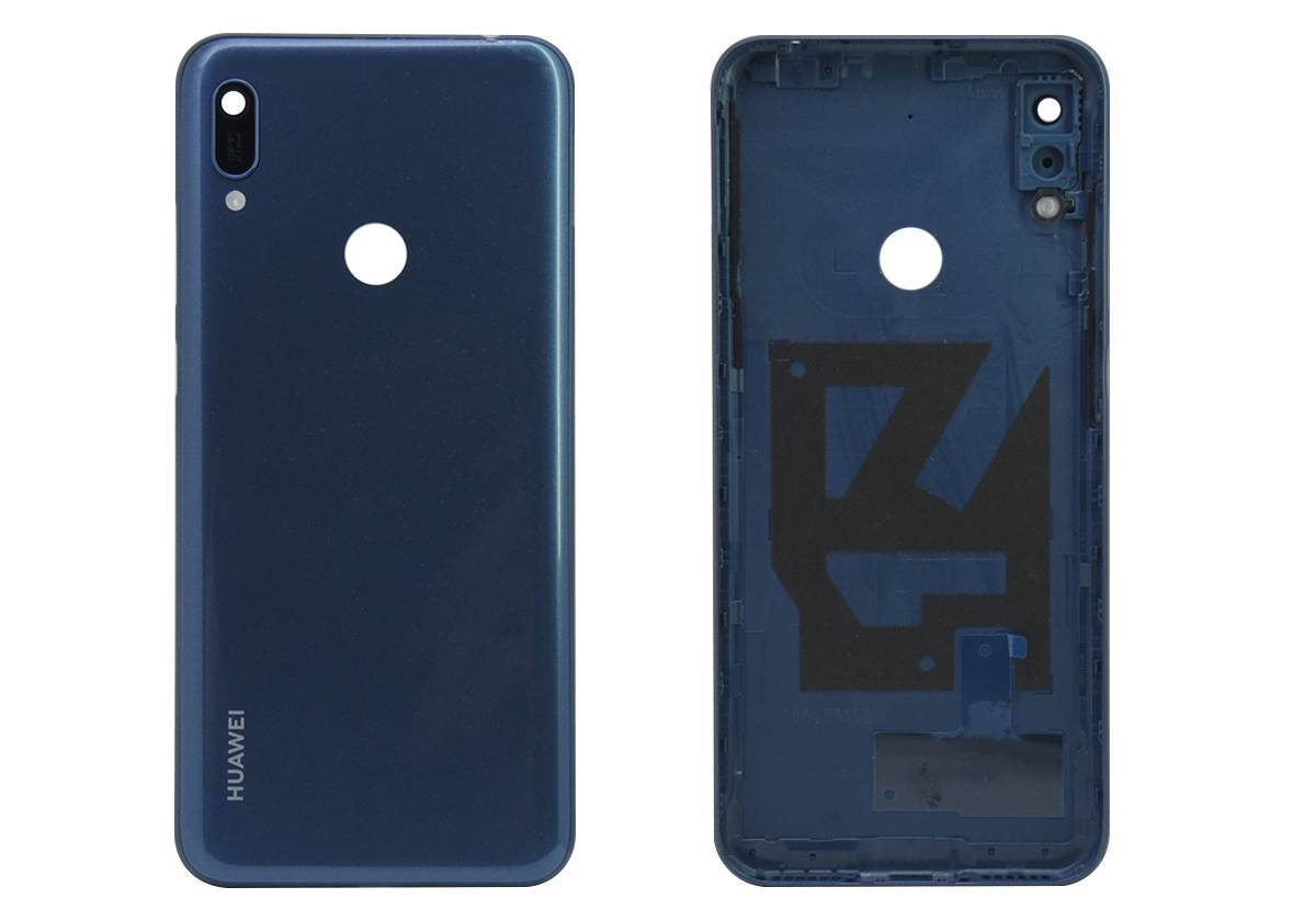 Задняя крышка для Huawei Y6 2019 голубая (голубой)