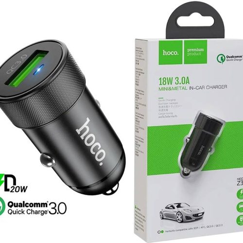 Автомобильное зарядное устройство Hoco Z32 QC3.0 черный 1 USB