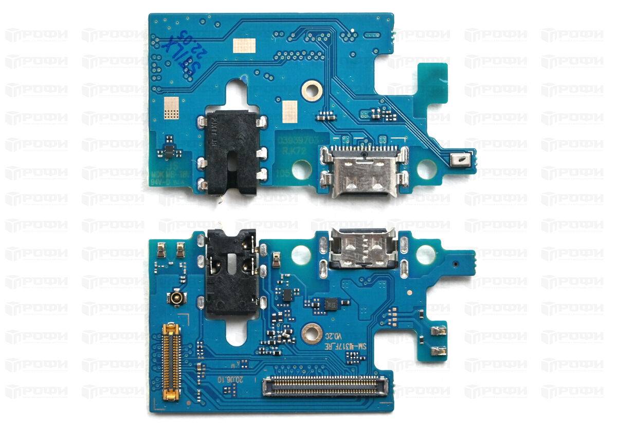 Нижняя плата Samsung M317F (M31s) разъем зарядки/гарнитуры/микрофон (