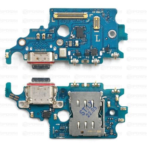 Нижняя плата Samsung G991B (S21) системный разъем/разъем SIM/микрофон