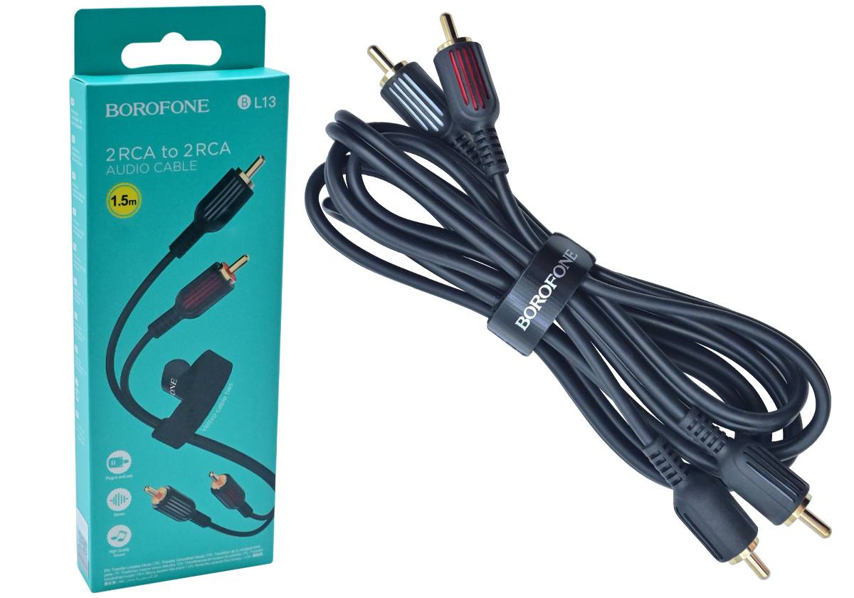 Аудиокабель BOROFONE BL13 2RCA двойной