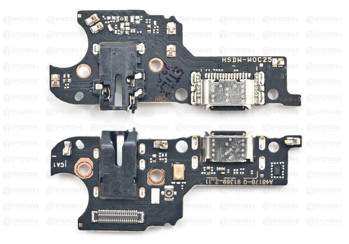 Нижняя плата Realme C25/C25S (RMX3191/RMX3195) с разъемом зарядки/гарнитуры/микрофон