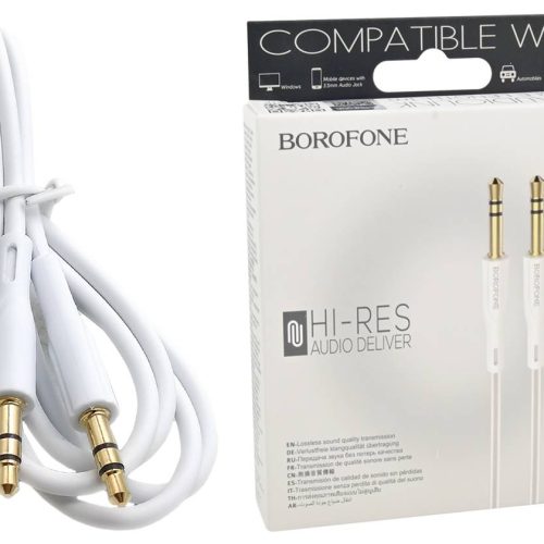 Аудиокабель AUX BOROFONE BL1 Audiolink белый