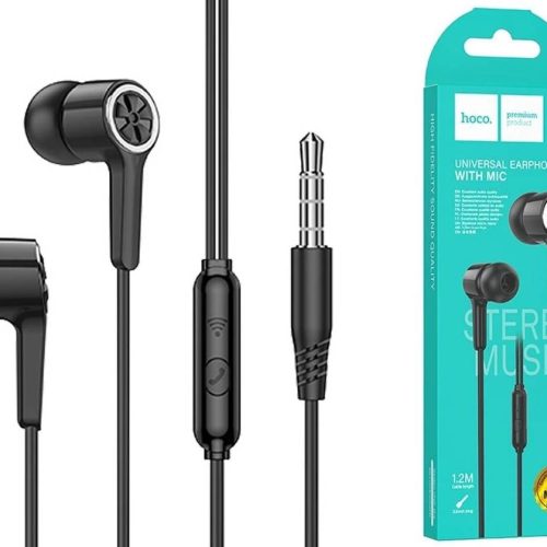 Проводные наушники HOCO M104 с микрофоном, Jack 3,5 мм, 1,2 м, черный
