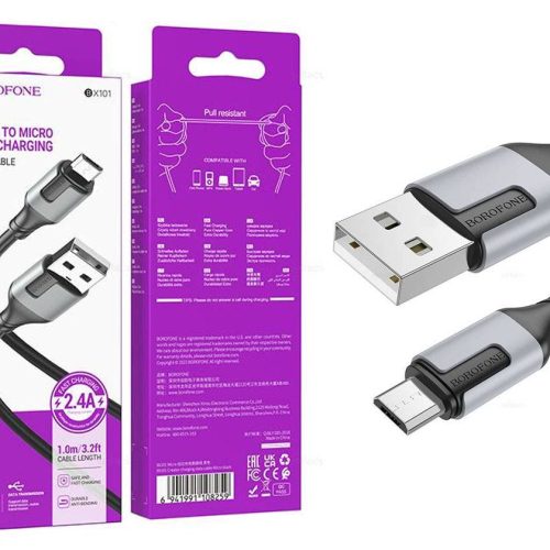 Кабель Borofone BX101 USB to Micro белый