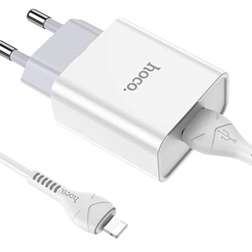 Зарядное устройство HOCO C81A Asombroso 1USB + кабель Lighting белый