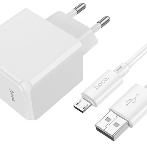 Зарядное устройство HOCO CS12A Ocean QC3.0 + кабель Micro белый