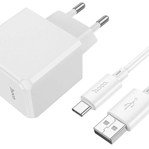 Зарядное устройство HOCO CS12A Ocean QC3.0 + кабель Type-C белый