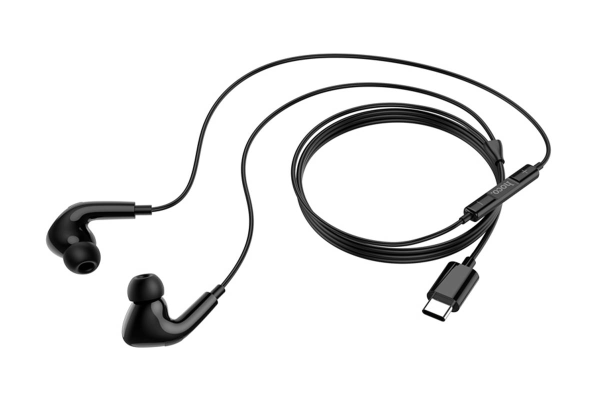 Проводные наушники HOCO M101 Pro с микрофоном, Type-C, 1,2 м, черный