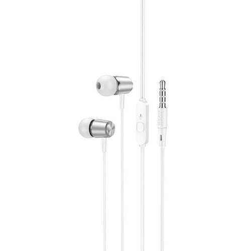 Проводные наушники HOCO M108 с микрофоном, Jack 3,5 мм, 1,2 м, металлик