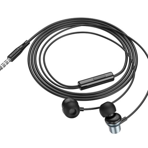 Проводные наушники HOCO M110 с микрофоном, Jack 3,5 мм, 1,2 м, металлик