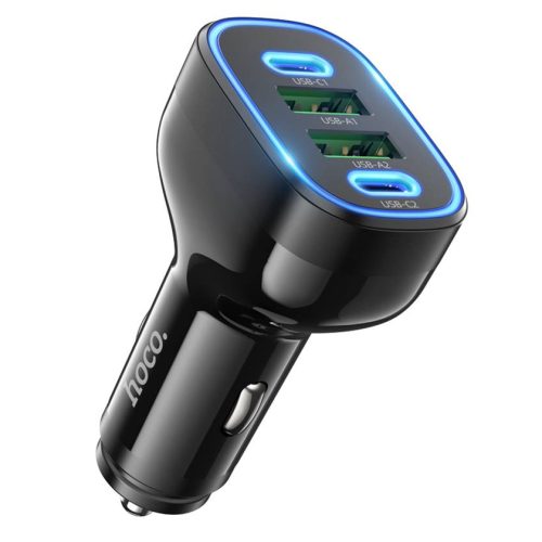 Автомобильное зарядное устройство HOCO NZ11, 72W, 2xType-C, 2xUSB, черный