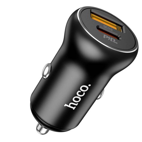 Автомобильное зарядное устройство HOCO NZ5 Smooth road, PD30W+QC3.0, черный