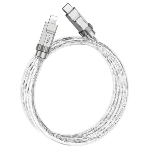 Кабель HOCO U113 Type-C-Lightning, 3A, силикон, 1м, серый