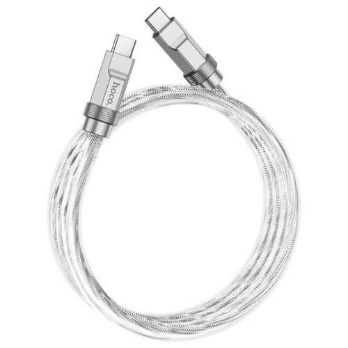 Кабель HOCO U113 Type-C-Type-C, 3А, силикон, 1м, серый