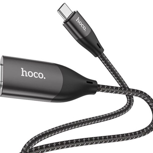 Видеокабель HOCO UA16 (HDMI на Type-C) 2 метра серый металлик