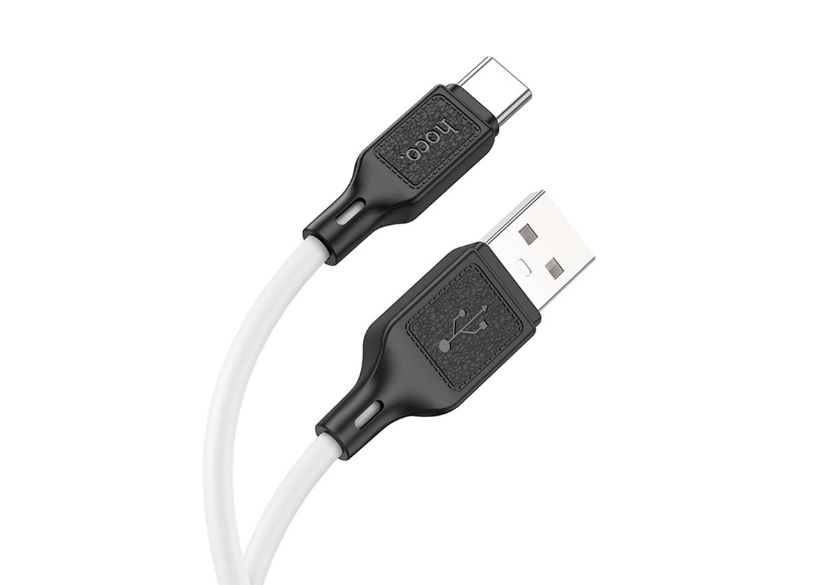 Кабель HOCO X90 USB-Type-C, 3А, силикон, 1м, белый