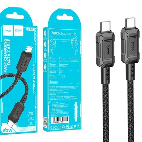 Кабель HOCO X94 USB-Lightning, 2.4А, ПВХ, 1м, черный