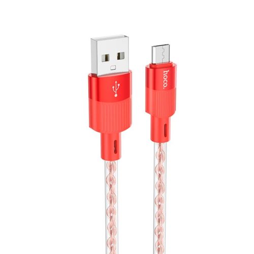 Кабель HOCO X99 Crystal junction USB to Micro красный
