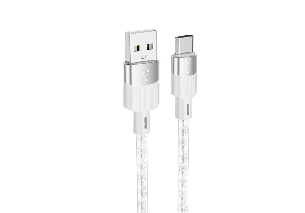 Кабель HOCO X99 USB-Type-C, 3А, силикон, 1м, серый