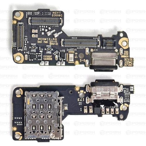 Нижняя плата Xiaomi 12X с разъемом зарядки/коннектор SIM/MIC (2112123AG)