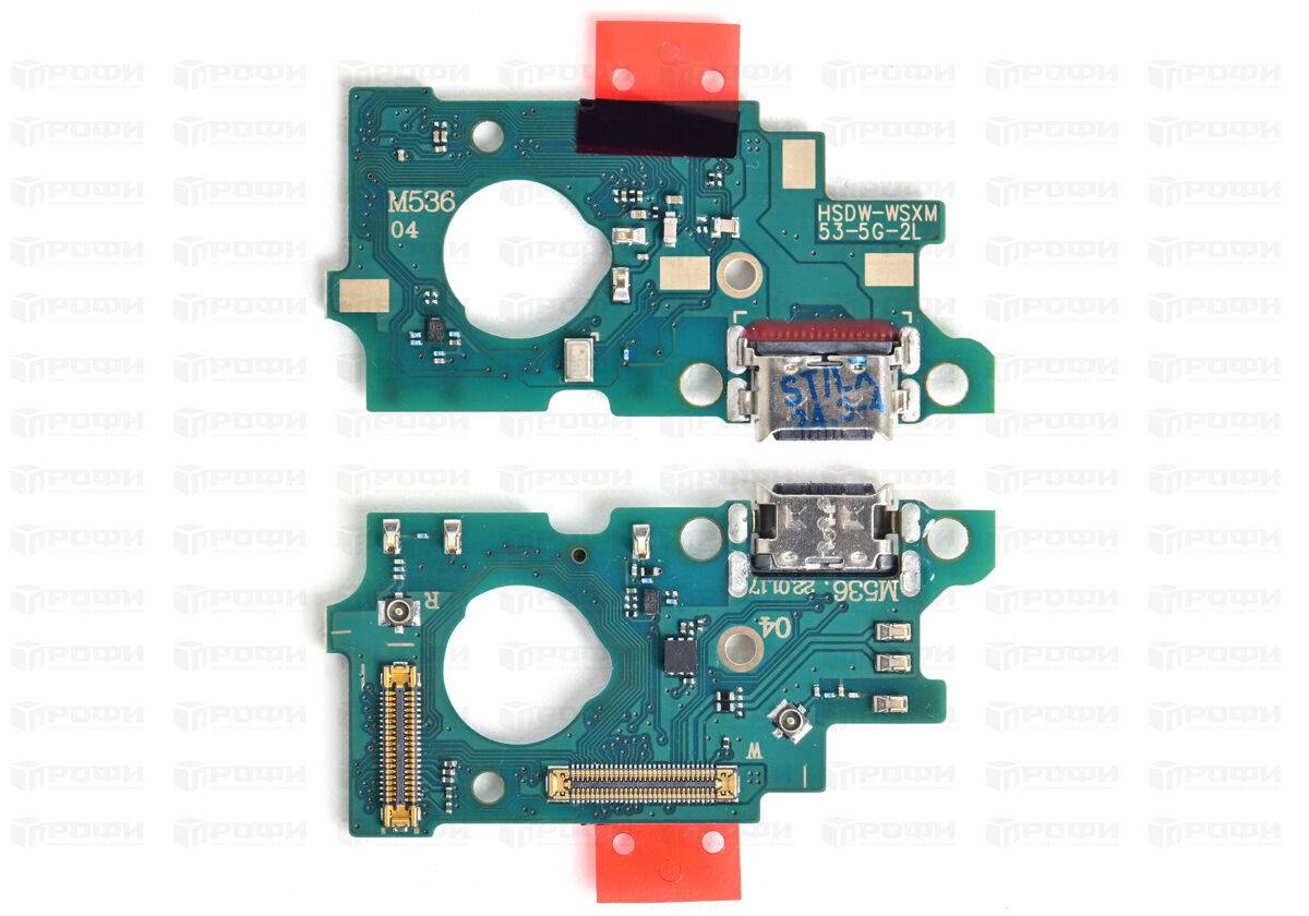 Нижняя плата Samsung M536B (M53) 5G разъемом зарядки/микрофон