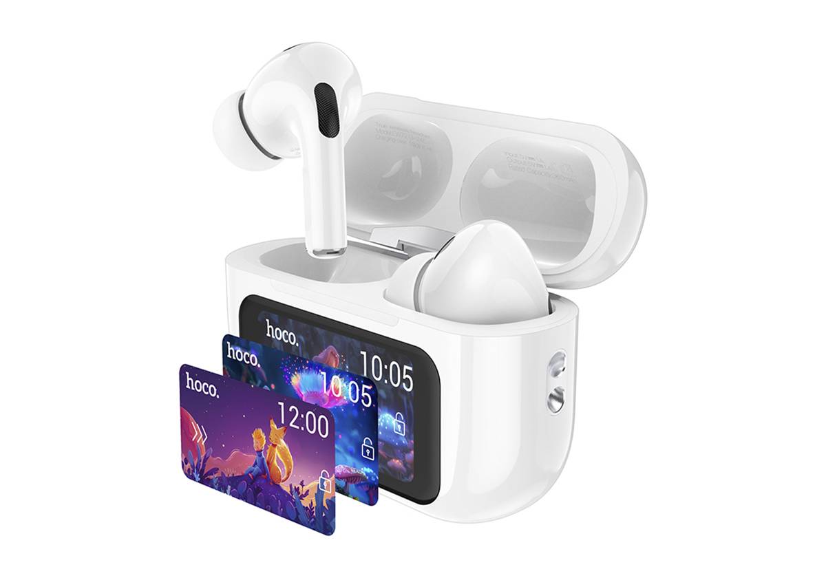 Беспроводные наушники HOCO EW72, 360 мАh, белый, с LED дисплеем