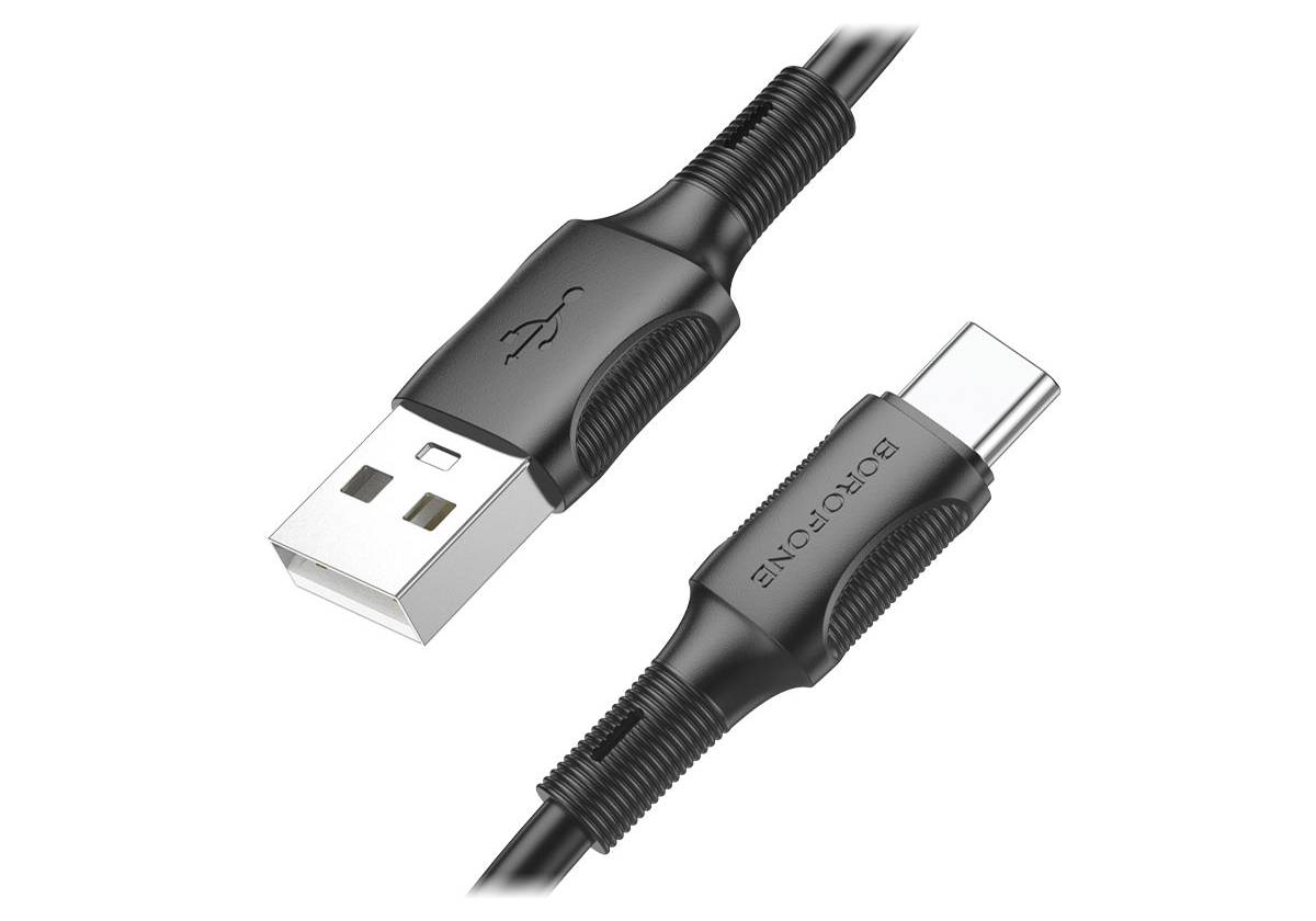 Кабель BOROFONE BX80 USB-Lightning, 2.4А, ПВХ, 1м, белый
