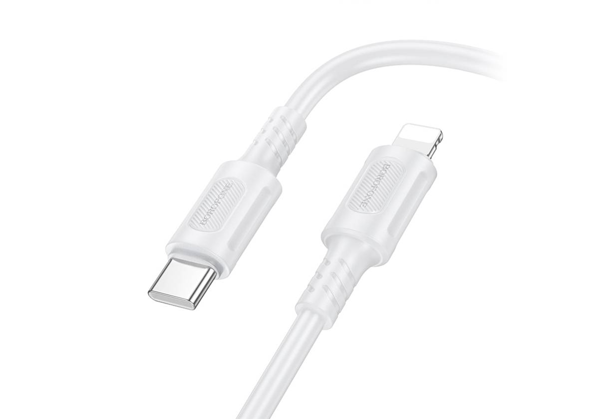 Кабель BOROFONE BX111 Type-C-Lightning, 27W, ПВХ, 1м, белый