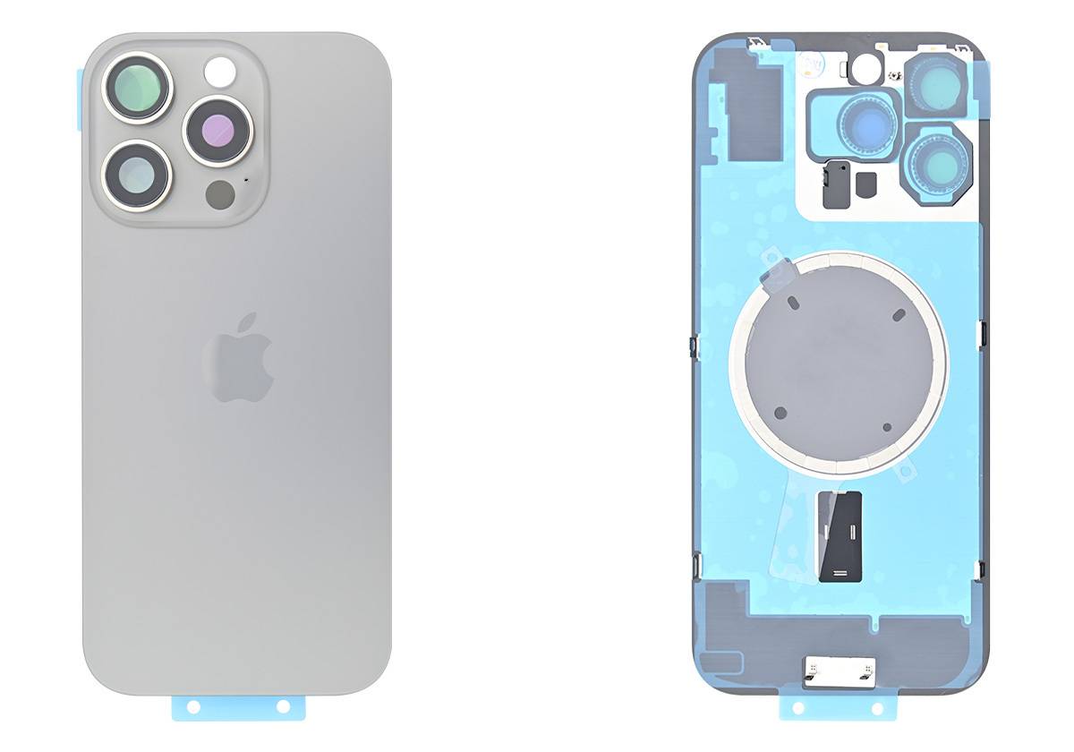 Задняя крышка для iPhone 16 Pro Max (Серый, MagSafe, со стеклом камеры)