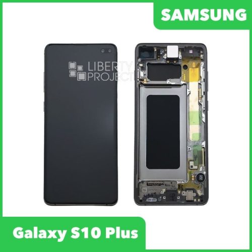 Дисплей для Samsung Galaxy S10 Plus SM-G975 GH82-18849A — оригинал Service Pack, в рамке, чёрный