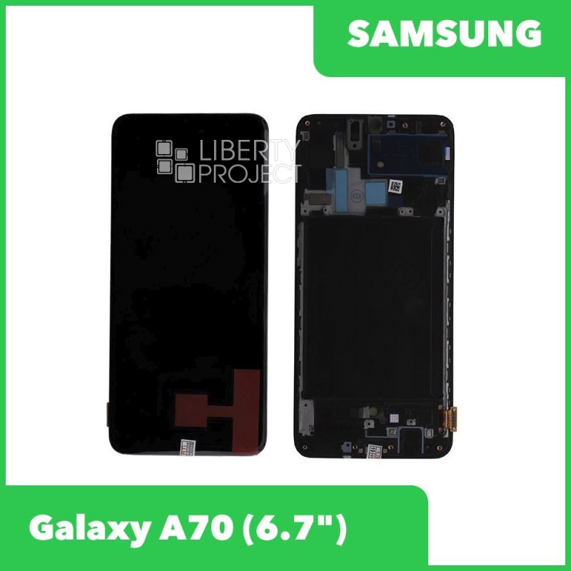 Дисплей для Samsung Galaxy A70 SM-A705 GH82-19747A — оригинал Service Pack, в рамке, чёрный