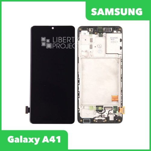 Дисплей для Samsung Galaxy A41 SM-A415 GH82-22860A — оригинал Service Pack, в рамке, чёрный