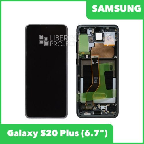 Дисплей для Samsung Galaxy S20 Plus SM-G985/G986 GH82-22145A/22134A — оригинал Service Pack, чёрный