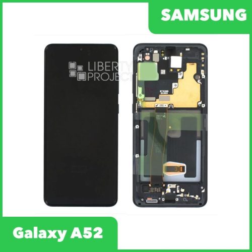 Дисплей для Samsung Galaxy A52/A52s/A52 5G SM-A525 GH82-25524C — оригинал Service Pack, в рамке, фиолетовый