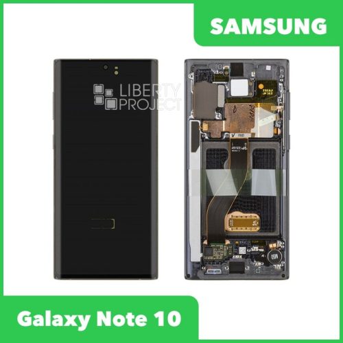 Дисплей для Samsung Galaxy Note 10 SM-N970 GH82-220818A — оригинал Service Pack, в рамке, чёрный