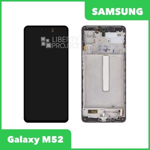 Дисплей для Samsung Galaxy M52 SM-M526 GH82-27124A — оригинал Service Pack, в рамке, чёрный
