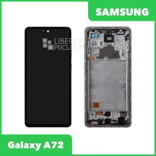 Дисплей для Samsung Galaxy A72 SM-A725 GH82-25460C — оригинал Service Pack, в рамке, фиолетовый