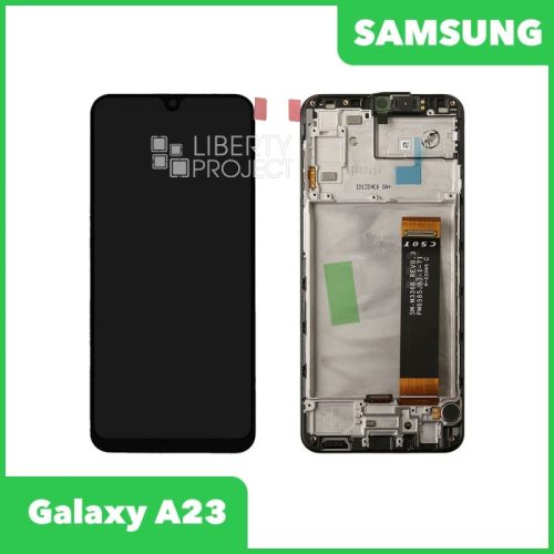 Дисплей для Samsung Galaxy A23 SM-A235 GH82-28657A — оригинал Service Pack, в рамке, чёрный