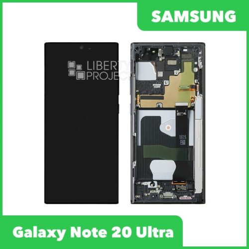 Дисплей для Samsung Galaxy Note 20 Ultra SM-N985/SM-N986 GH82-23511A — оригинал Service Pack, в рамке, чёрный