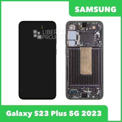 Дисплей для Samsung Galaxy S23 Plus 5G 2023 SM-S916 GH82-30476A — оригинал Service Pack, в рамке, чёрный